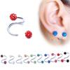 16 г Горячая новая серьга с кристаллами для хряща, хирургическая сталь, блеск, 1 шт., спиральная женская сережка-гвоздик для пирсинга тела, ручная работа