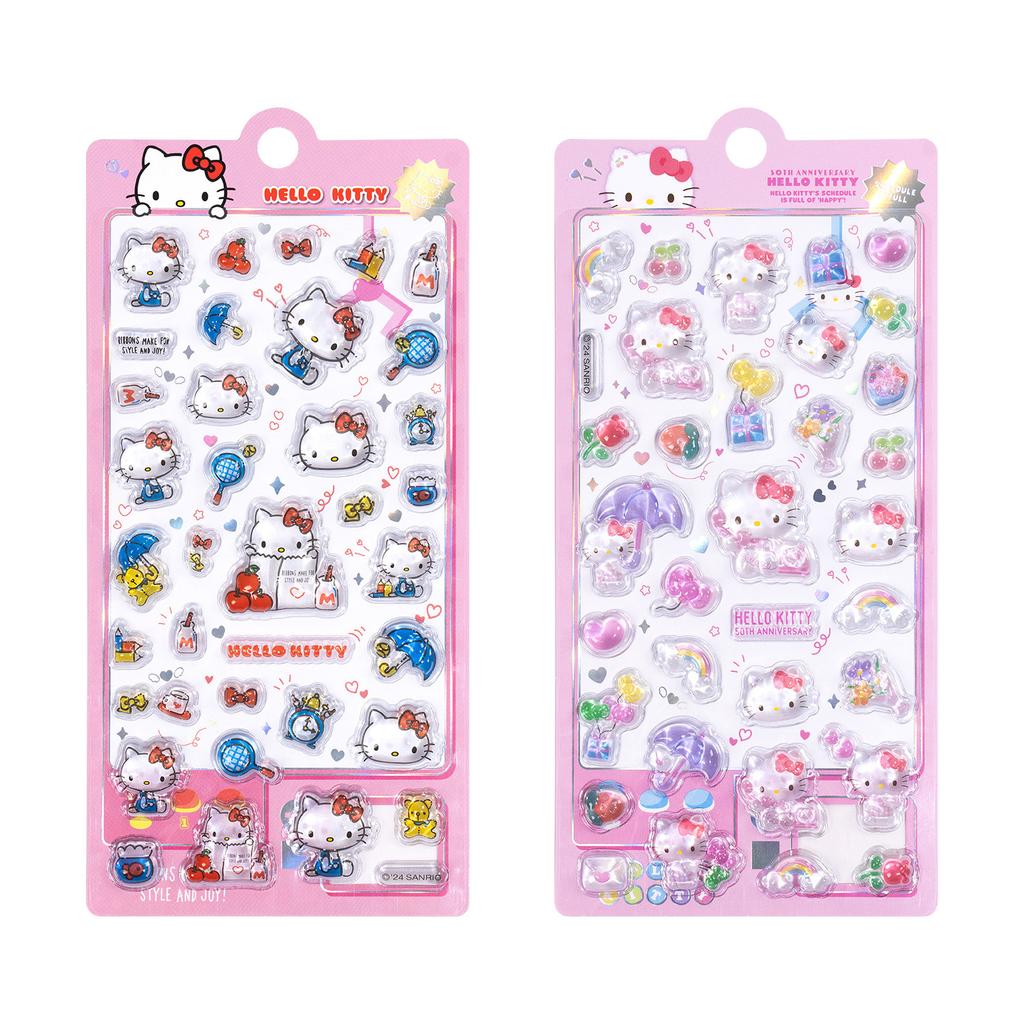 2 шт. Кавайная Hello Kitty 3D тисненый хрустальный стикер Водонепроницаемый Декоративный стикер для чехла мобильного телефона DIY Стикер для скетчбука