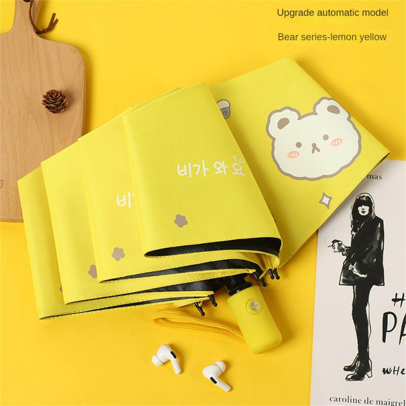 Automatic Sunscreen Umbrella Boys Girls Travel Folding Umbrella Anti UV Women Kids Umbrella Portable