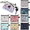 Nurses Floral Printed Unisex Coin Purse Small Earphone Bag Headphone Organizer Mini Sundry Cosmetic Lipstick Change Storage Bag