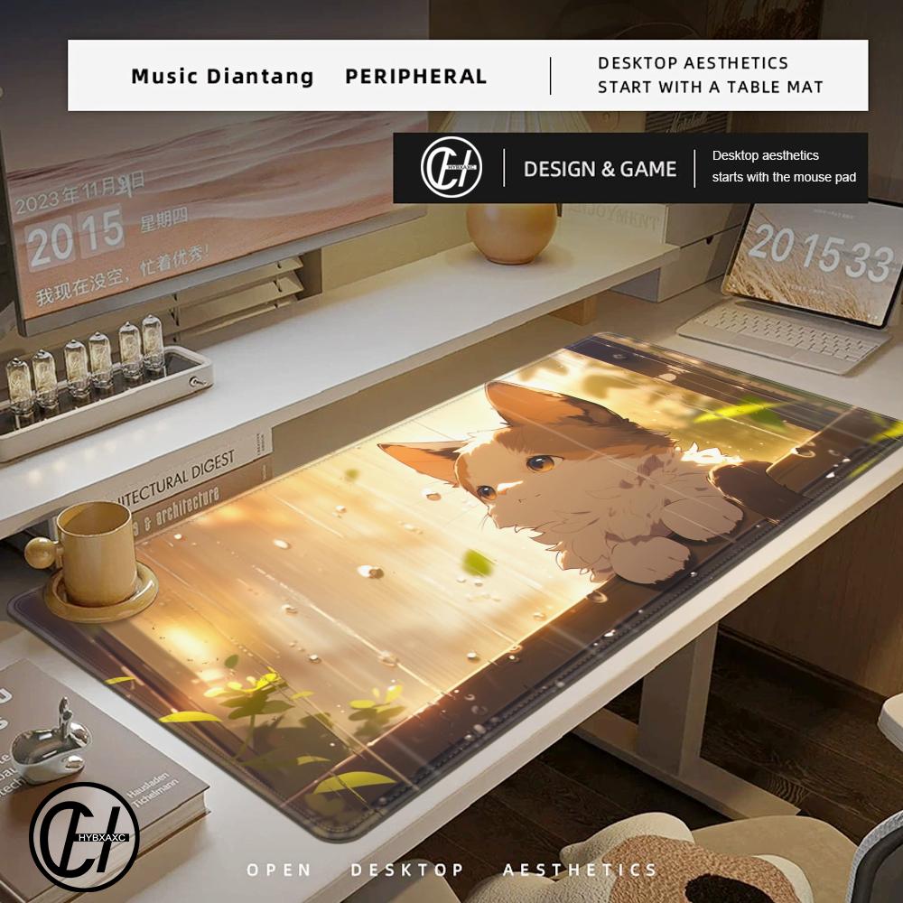 Cute Cat Theme Mouse Pad New Large Computer Office Game Table Mats XXL Rubber Antislip Gaming Keyboard Mousepads Long Desk Pads