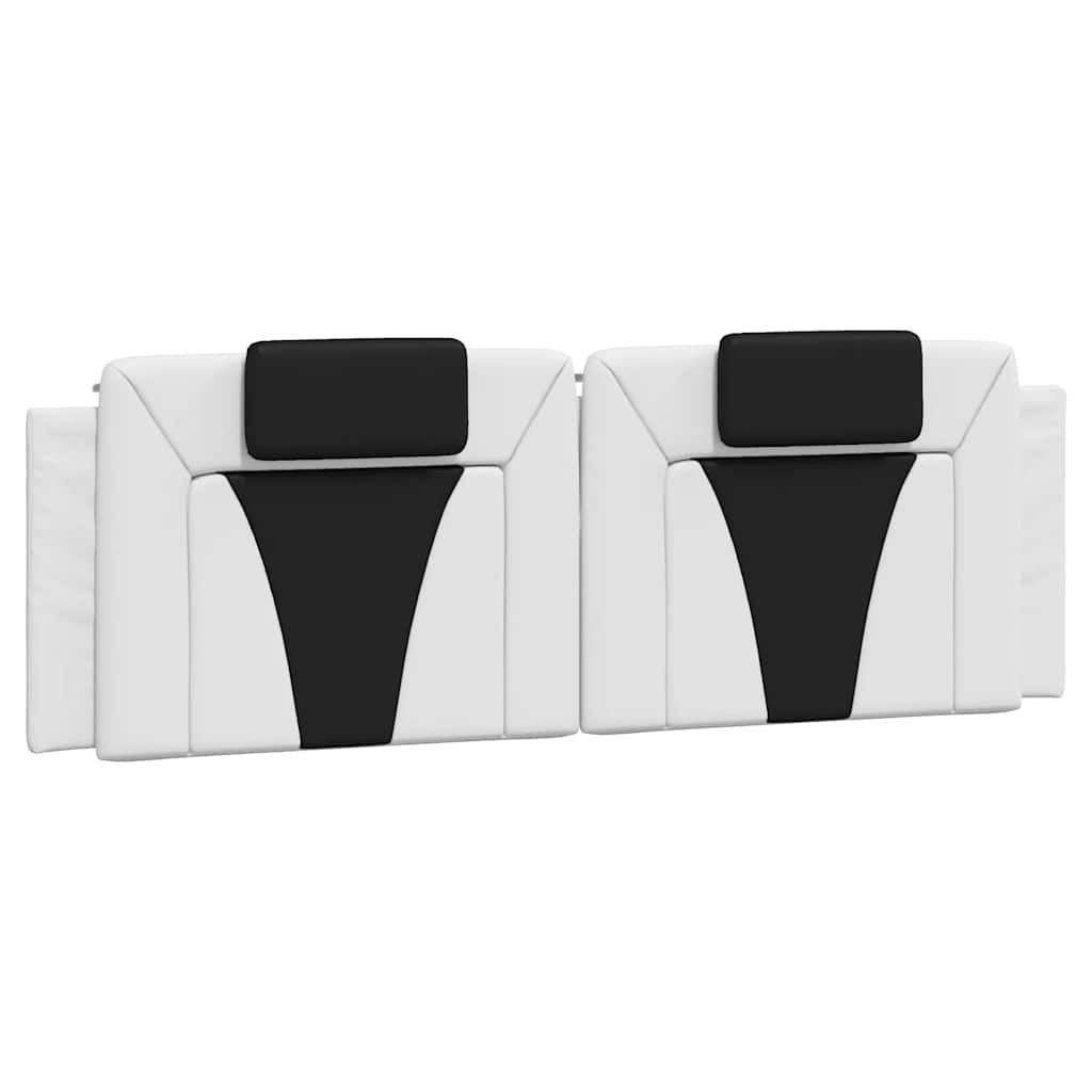 Viana Bed Frame without Mattress White and Black 160 x 200 cm Faux Leather