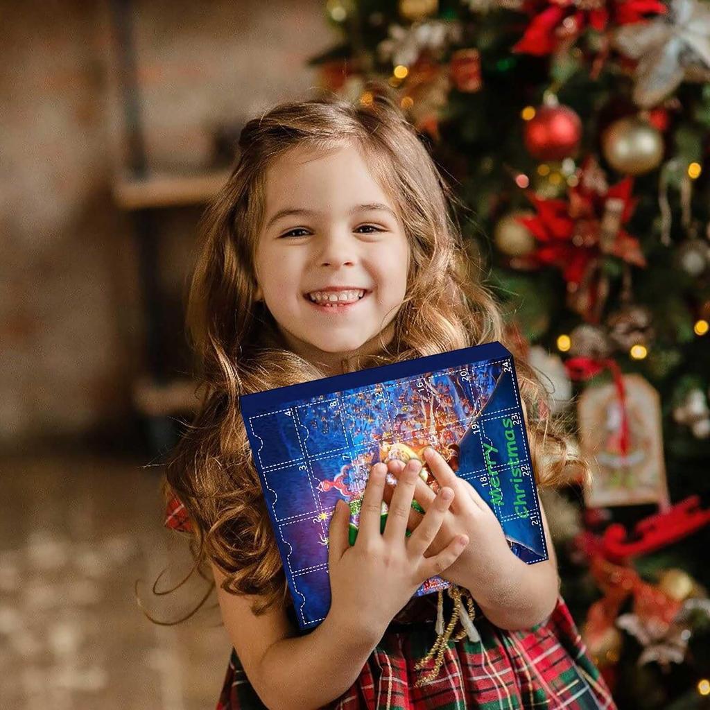 Christmas Advent Calendar Contains 24 Gifts, Christmas Cute 2D Figures Doll Advent Calendar, Christmas Countdown Calendar With Surprise Toys