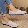 Large Size Flat-bottomed Fly-woven Shallow-mouth Single Shoes, Women's Soft-soled Lightweight Hollowed-out One-pedal Lazy Shoes