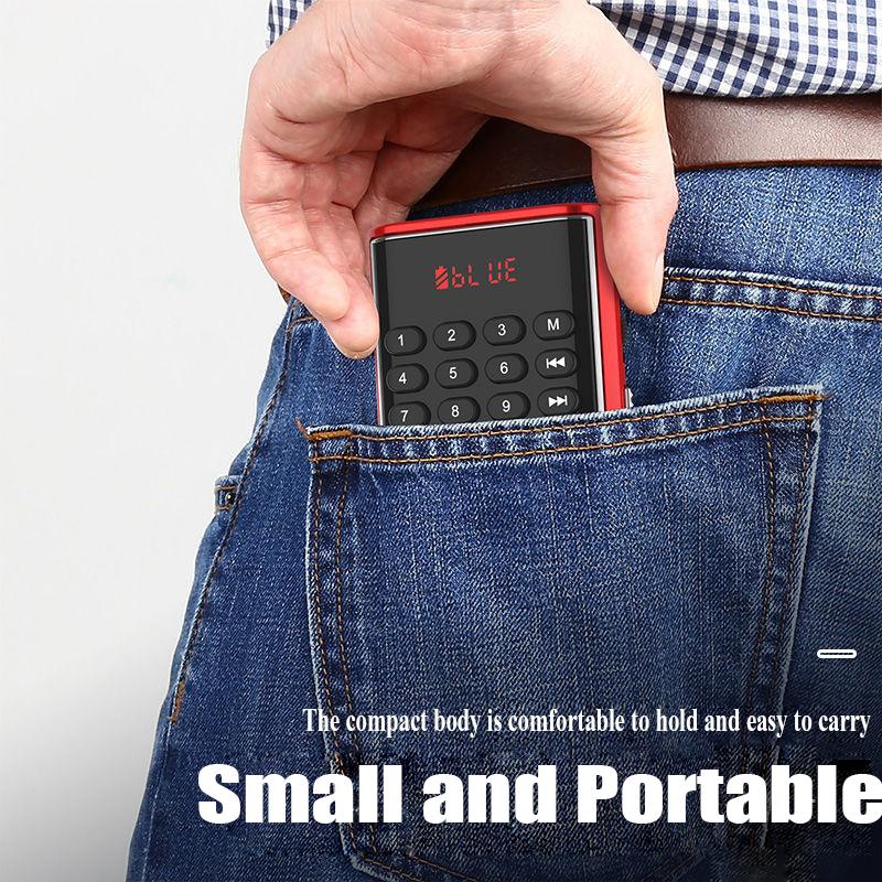 Мини FM-радио Портативный Bluetooth-динамик MP3-музыкальный плеер с цифровым дисплеем Поддержка TF-карты USB-наушники Play