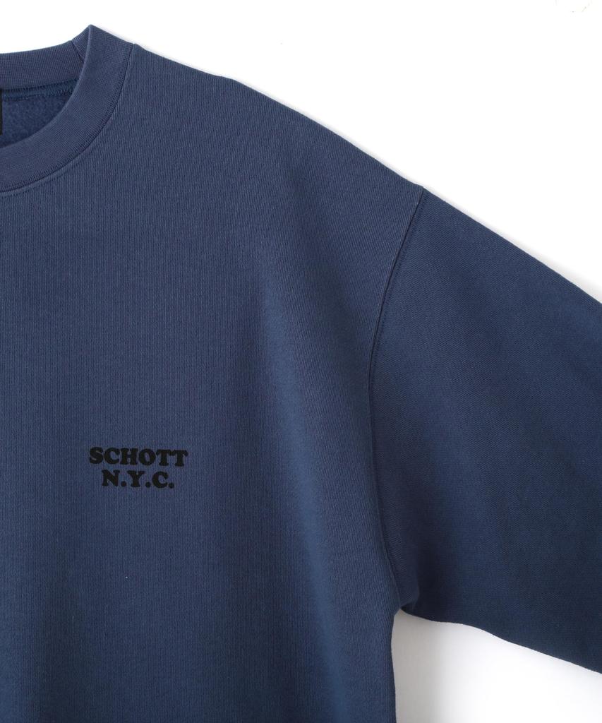 Худи Schott LIFE ON WHEELS CREW SWEAT, Мужское, Размер L (120), Темно-синий, 782-4232002