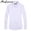 Весенне-осенняя деловая повседневная рубашка с длинными рукавами, мужские рубашки, универсальная однотонная деловая одежда, мужская одежда больших размеров, костюмы и блейзеры