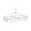 MUJI Алюминиевый квадратный 61 см ширина x 36 см 24 предмета одежды Серебряная вешалка, Глубокая, Зажим, 44314517,