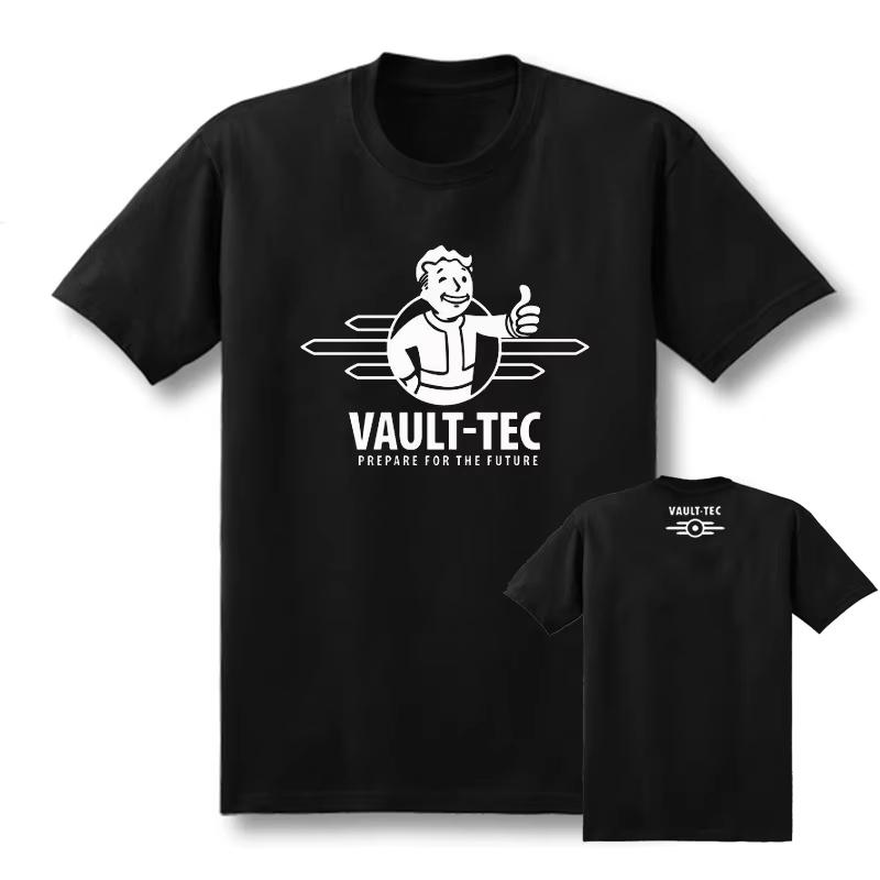 2025 Новая игровая футболка Fallout 4 Fallout 4 Pipboy Vail-TEC Летняя футболка с коротким рукавом из чистого хлопка Ins Y2k Футболки Унисекс Мода...