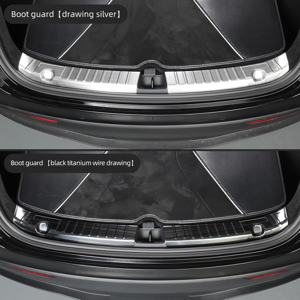 LUCKEASY модификация для модели Tesla 3 года, защита порога автомобиля, украшение для порога, защита багажника из нержавеющей стали