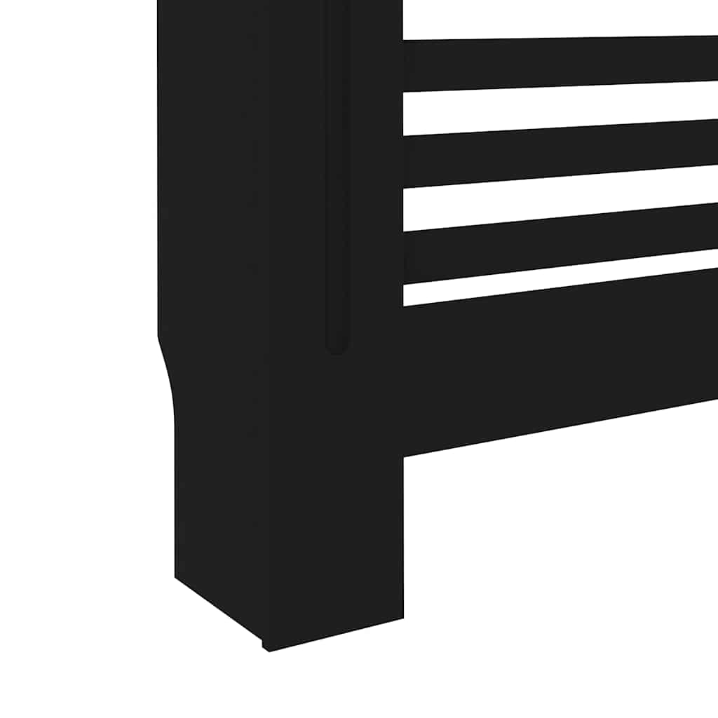Radiator Cover Black 112 x 19 x 81.5 cm MDF