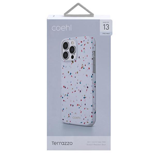 Etui do iPhone 13 Pro Max UNIQ Terrazzo Białe
