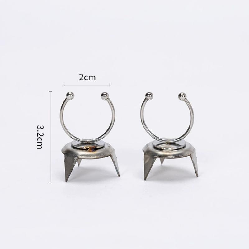 2 шт. Инструмент для глазурования керамики Нержавеющая сталь Зажим для глазури для окунания кончиками пальцев Плескание, Глазурование кончиками пальцев и Раскрашивание большим пальцем