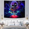 Anime Wall Tapestry for Bedroom, Trip-py Posters Space Wall Tapestry for Men, Cool Black Aesthetic, Hippie Room Decor Wall Hanging Art for Girl Boys P