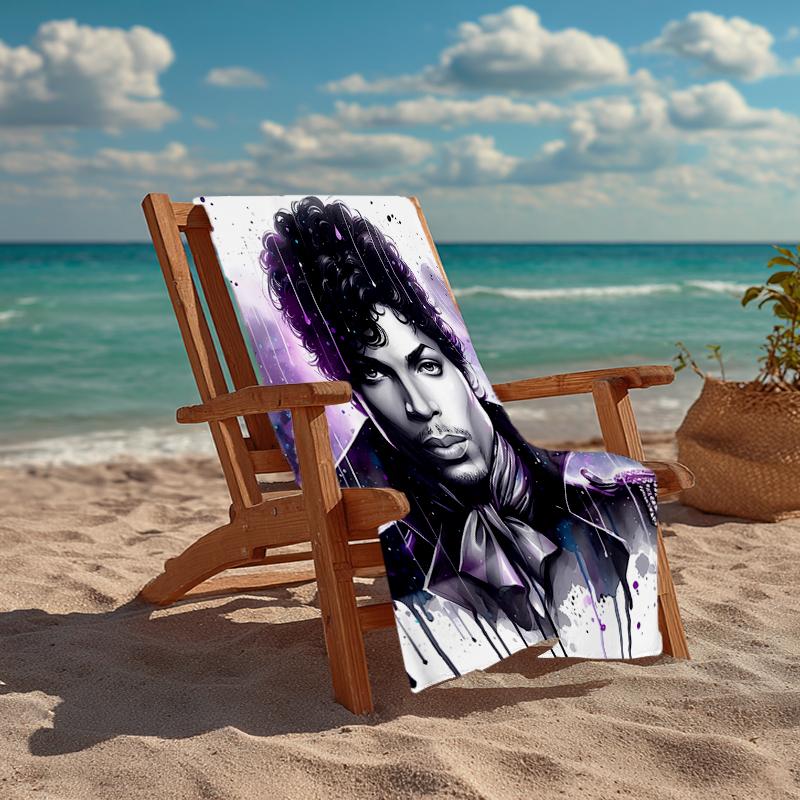 Ultra-Soft Beach Towel with Prince Theme,Ideal for Pool - Camping, Diving - Perfect Travel Essential, Vibrant Beach Towel.