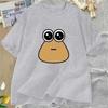 Hungy Pou Uwu Графические Принты Футболки Смешные Оверсайз Мужские Женские Футболка с Коротким Рукавом Одежда Стритвир Футболка Топы Мягкий Хлопок