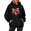 Women's Sweatshirts O-neck Long Sleeve Christmas Printed Top Solid Color Hoodie