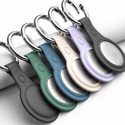 Силиконовый чехол-футляр Мягкая крышка для Apple для Airtag Ударопоглощающий корпус с кольцом-брелоком против потери Устойчивый к царапинам