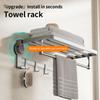 No-hole Suction Cup Towel Rack Bathroom Accessories Wall Mounted Bath Towel Rack Towel Holder  Aluminum Towel Rack