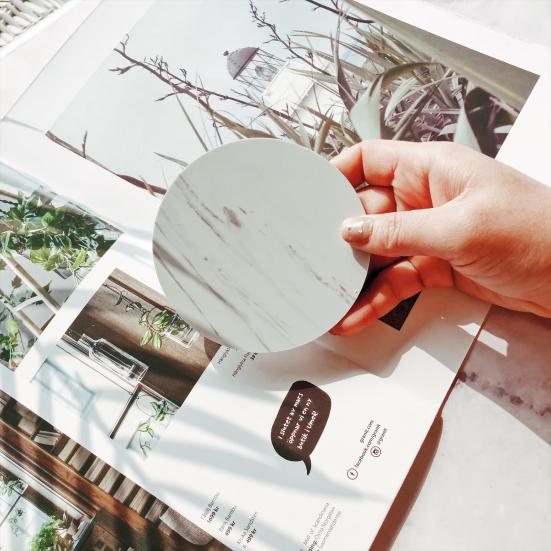 Anti-Scratch Smooth Surface Universal Marble Pattern Hexagon Marble Tea Cup Pad Tea Pad