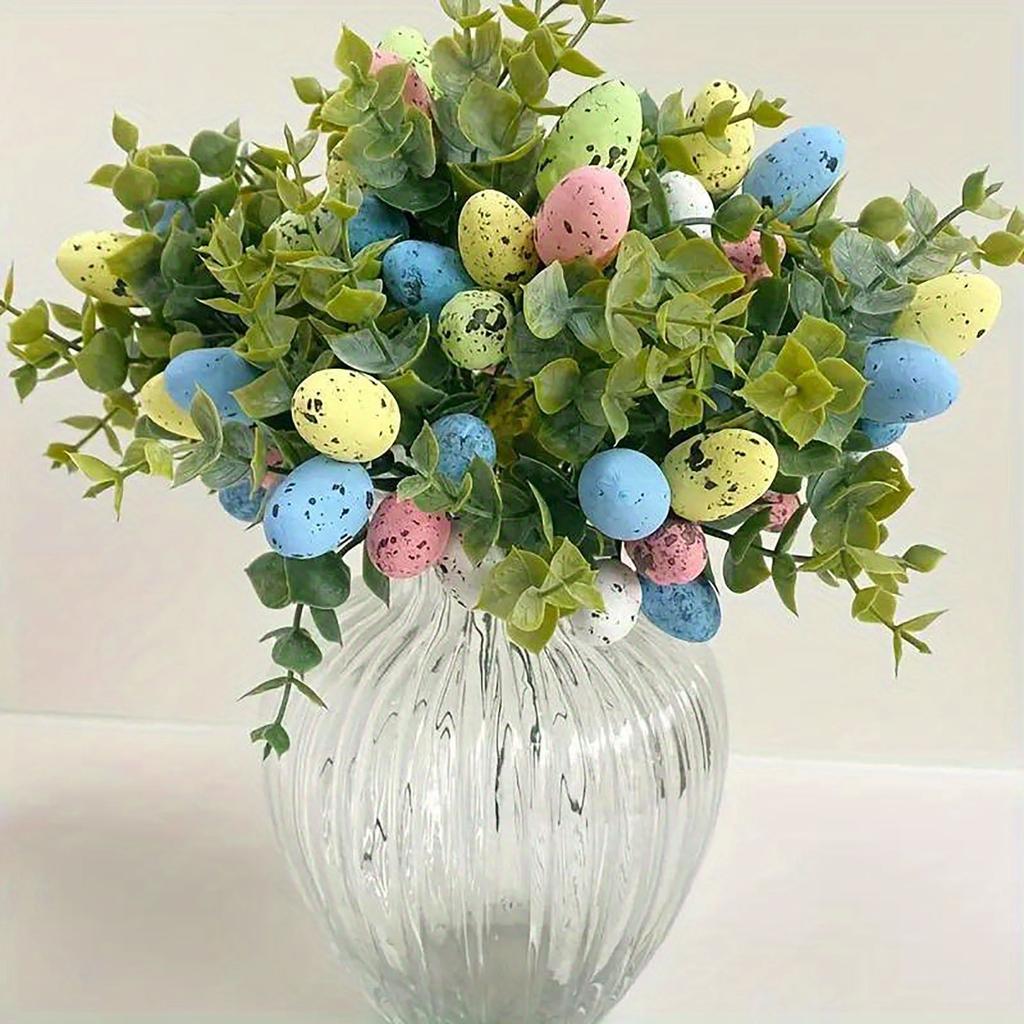 Artificial Plant Easter Egg Cuttings Random Color Easter Decorations