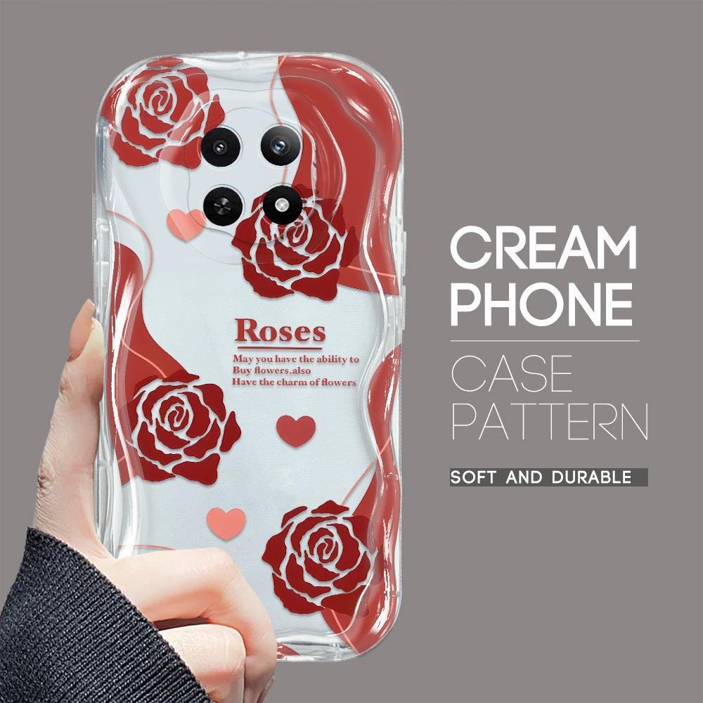 Мультяшный узор кремовая текстура чехол волнистый край мягкий силиконовый чехол для телефона OPPO Reno Realme OnePlus Vivo