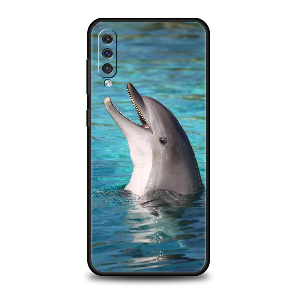 Ocean Animal Dolphin Phone Case For Samsung Galaxy A52 A50 A70 A10 A30 A40 A20S A20E A02S A12 A22 A72 A42 A32 5G A04s Soft Cover