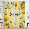2 шт. 2D плоская печать Оконные шторы Лимонад Освежающий напиток Лето Полиэстер Без электричества Украшения для вечеринки Использовать для