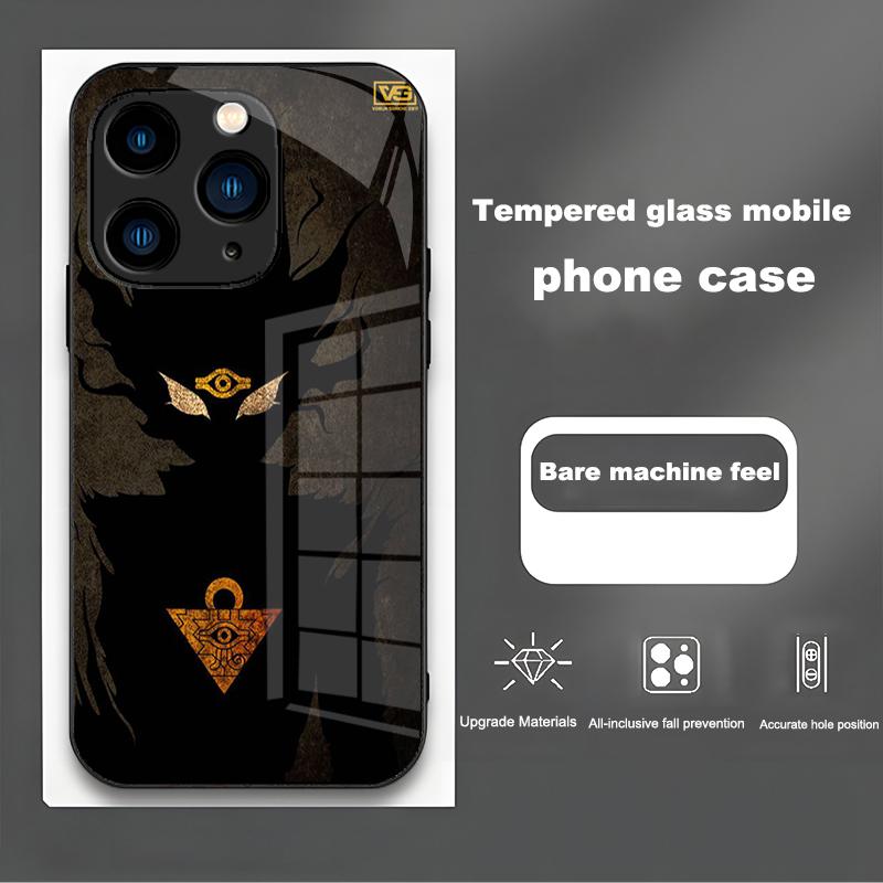 Темный Yu Gi Oh Защита от падений для IPhone 15 Pro Max 14 13 12 11 X XS XR 5 6 7 8 Plus 2020 2022 SE Закаленное стекло Чехол для телефона