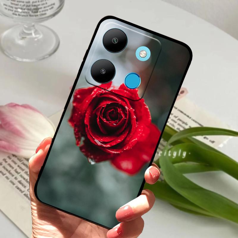 Для Infinix Smart 7 Чехол Роскошный Силиконовый ТПУ Мягкий Телефон Черный Чехол Чехлы Для Infinix Smart7 X6515 Funda Защитный Coque Capa