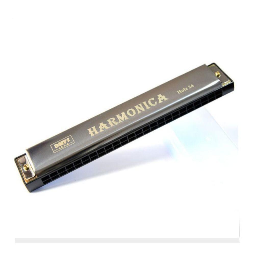 Tremolo Harmonica 24 Hole Harmonica Double Row Blues Harmonica C-key Harmonica Student