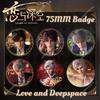 75MM Game Love and Deepspace Sylus Caleb Rafayel Xavier Zayne Anime Cosplay Romantic Marriage Badge Brooch Pin Clothing Decor