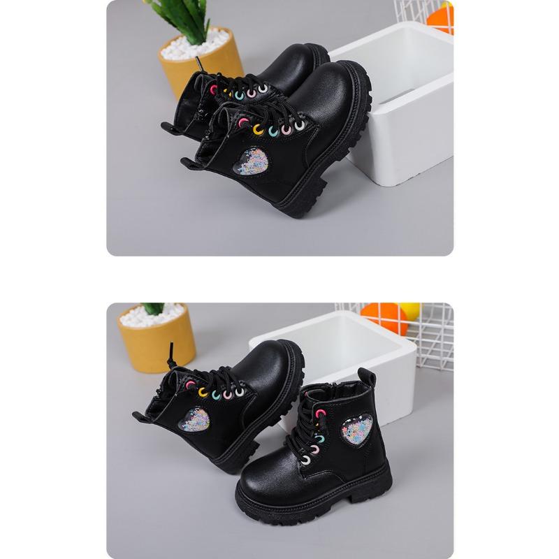 Ботинки Martin для девочек, ботильоны, весна и осень, новая детская корейская версия нескользящих повседневных кожаных ботинок для мальчиков