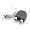 Audio Plug RCA Amplifier RCA to 2 RCA Audio Cable Y Adapter Audio Adapter Connectors Plugs