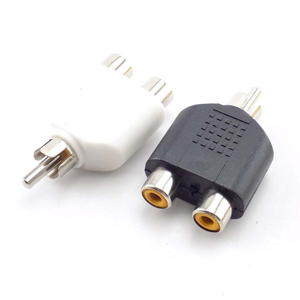 Audio Plug RCA Amplifier RCA to 2 RCA Audio Cable Y Adapter Audio Adapter Connectors Plugs