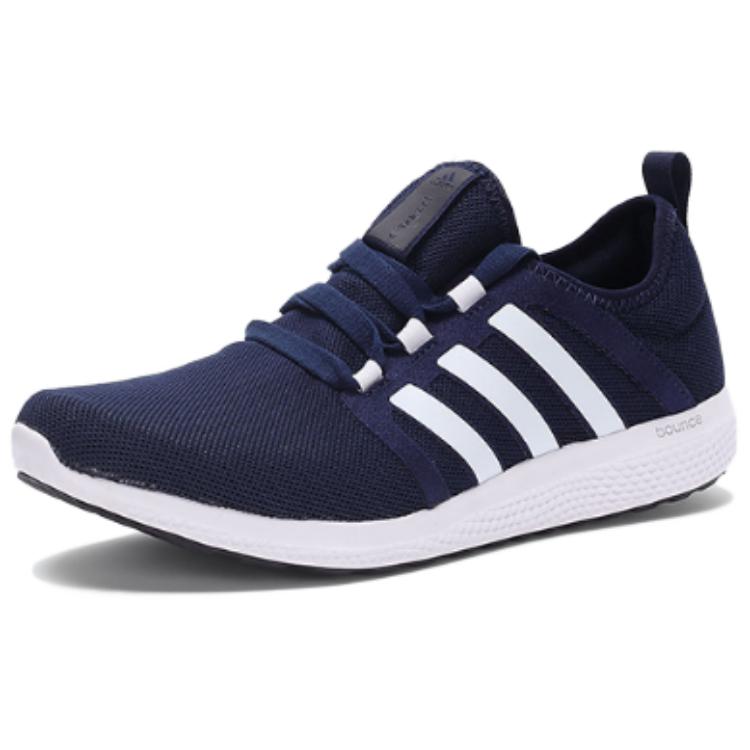 Adidas Амортизирующие Нескользящие Износостойкие Низкие Повседневные Беговые Кроссовки Унисекс Темно-синие AQ3127