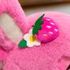 Strawberry Pink Rabbit Doll Plush Toy Stuffed Fluffy Lying Fantastic Kawaii Animal Plushie Peluche Ladies Birthday Gift