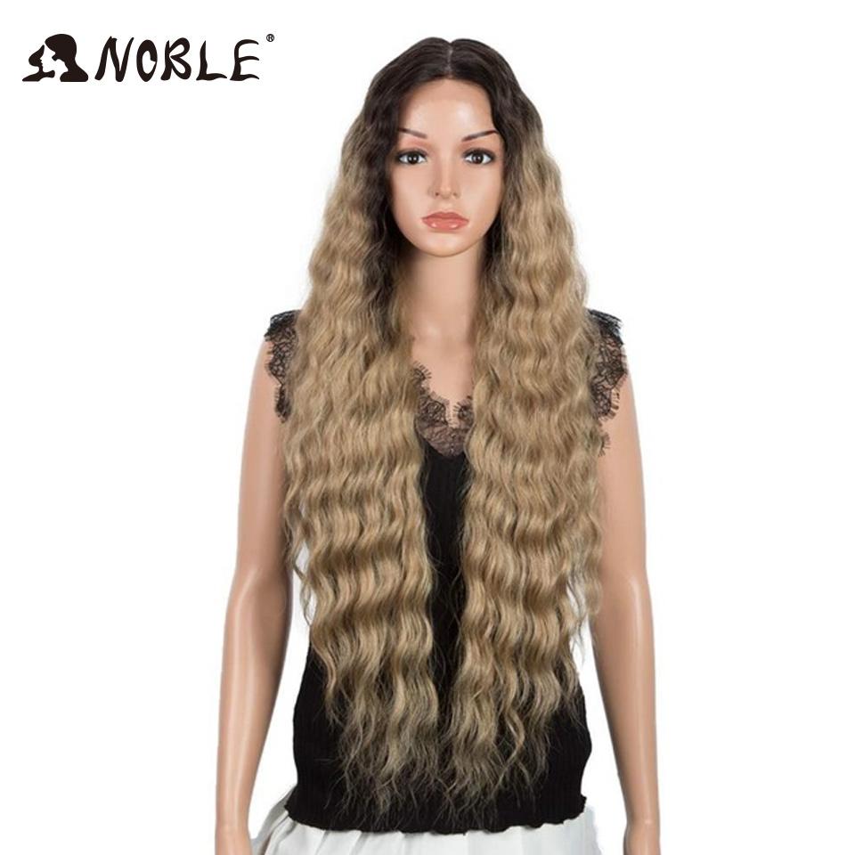 Noble Cosplay Synthetic Lace Wig 30-40 Inch Long Wavy Wig Ombre Blonde Wig Synthetic Hair Wig Wigs For Black Women Lace Wig