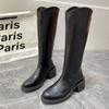 Fashion 2024 Autumn Fashion New Women's Casual Elegant Versatile Solid Color High Boots