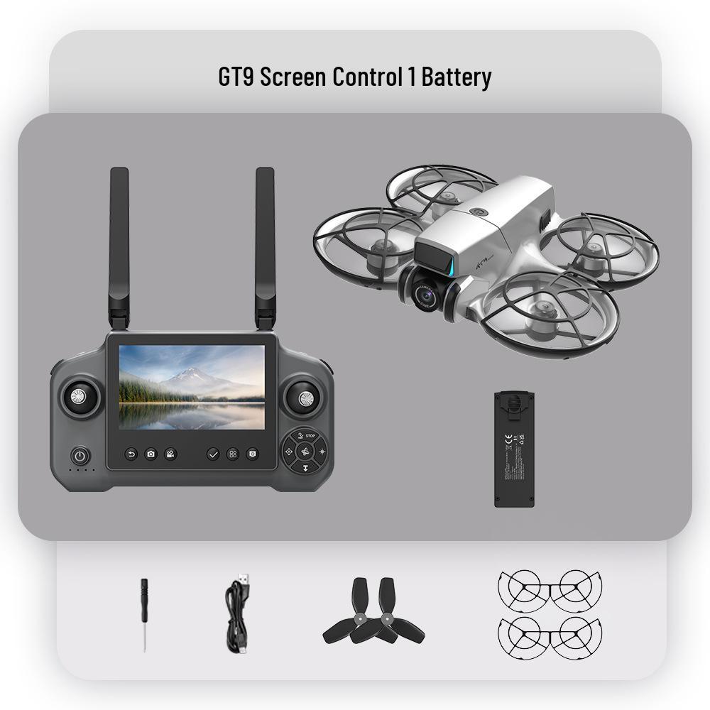 Бесколлекторный FPV Дрон GT9 с HD-камерой, пультом с большим экраном, функцией зависания по оптическому потоку и для аэрофотосъемки.