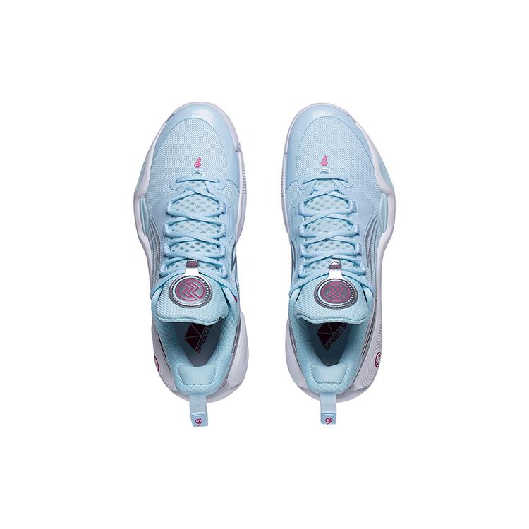 Li Ning Speed 9 Амортизирующие Нескользящие Износостойкие Упругие Низкие Баскетбольные Кроссовки Мужские Синий Серебристый ABPT001-6