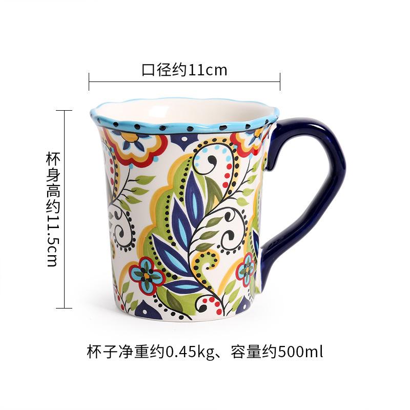 Керамическая посуда в европейском стиле с ручной росписью, нестандартная тарелка для еды в западном стиле, модная бытовая тарелка, набор мисок, тарелка для стейка