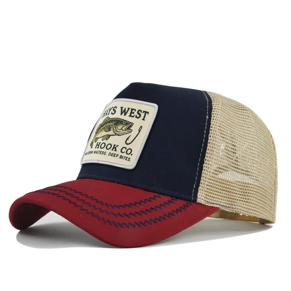 High Quality Outdoor Fishing Snapback Embroidery Design Mesh Hat Fishing Trips