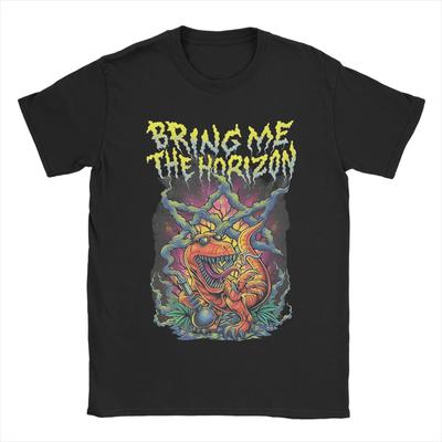BMTH Динозавр Bring Me The Horizons Футболка Летняя Чистая Для Мужчин Хип-Хоп Дизайн Футболка С Коротким Рукавом Эстетичная Одежда