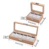 3/6grids Watch Storage Case Window Display Wooden Watch Box Watch Storage Box  Jewelry Display Box