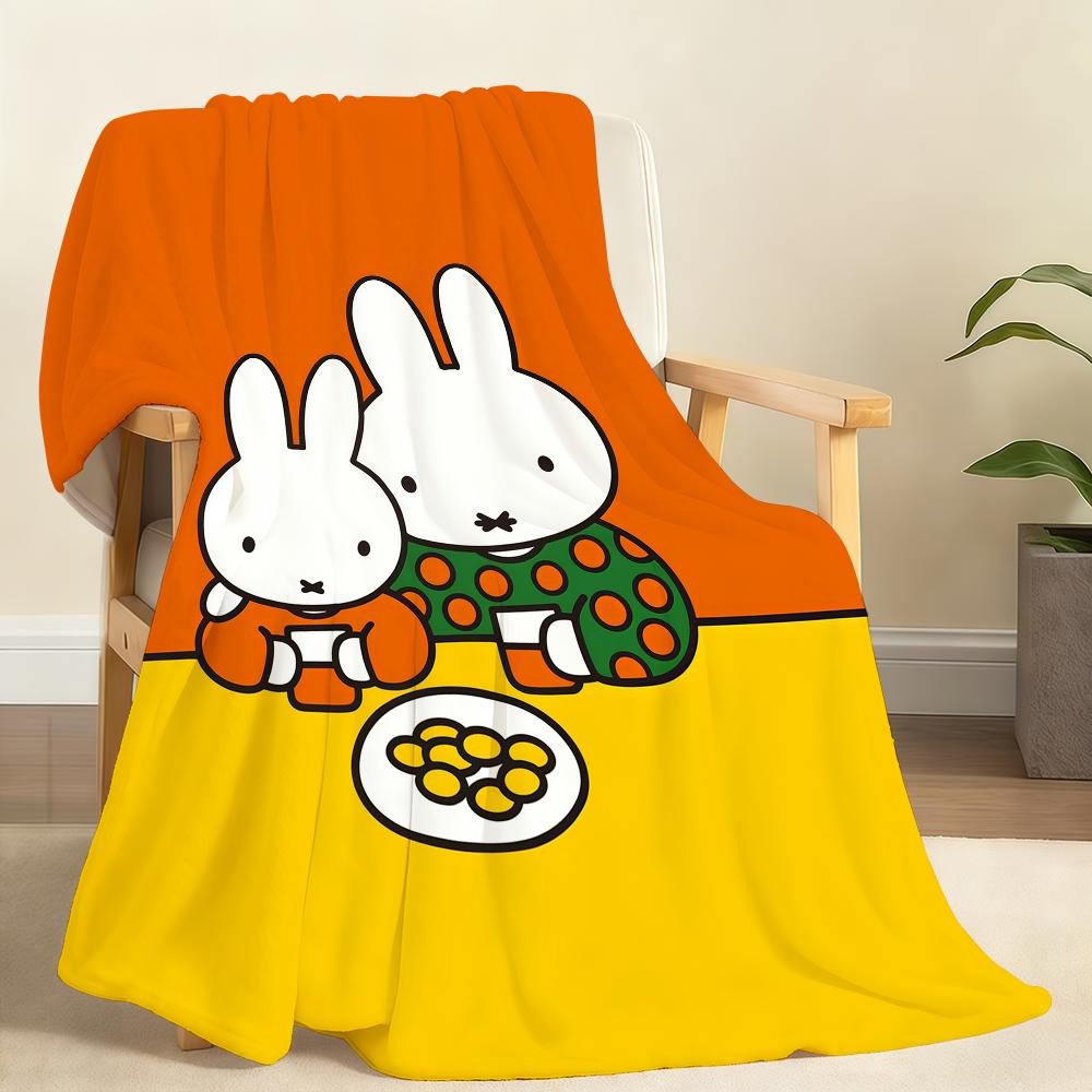 Kawaii MMiffyS Blanket Soft Throw Blanket for Home Bedroom Bed Sofa Picnic Travel Office Rest Cover Blanket Gift