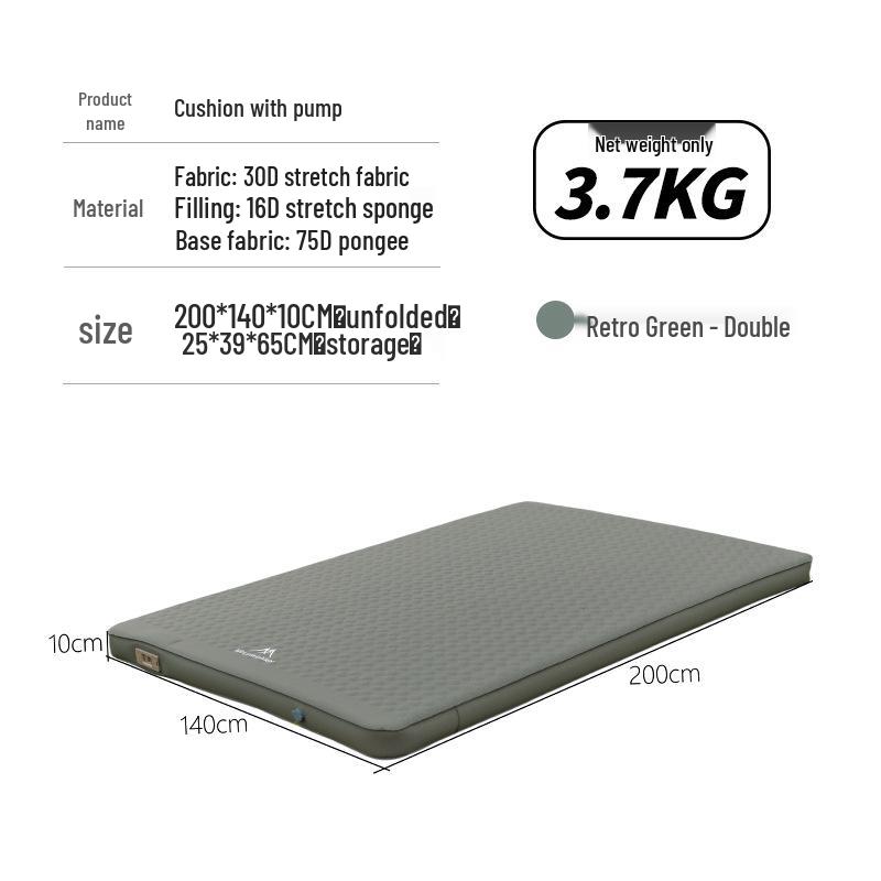 Надувная кровать для горного туризма и кемпинга на открытом воздухе со встроенным насосом – Легкий и удобный матрас