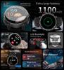 Большая батарея 1100 мАч Прочные умные часы для взрослых GPS Мощный фонарик Водонепроницаемость 10ATM BT-вызовы Спортивные умные часы Мужские