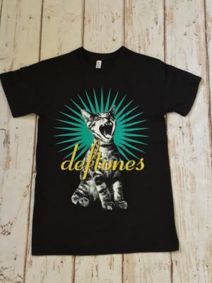 НОВИНКА - DEFTONES - ЛОГОТИП КОТА - ФУТБОЛКА ГРУППЫ Унисекс S-235XL 22D235