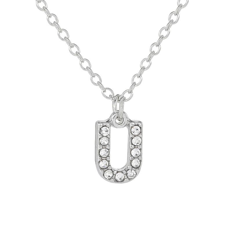 Модная блестящая подвеска-шарм с буквой от A до Z, ожерелье с 26 инициалами, алфавитом, именем, цепочка для ключицы, праздничное ювелирное украшение, подарок